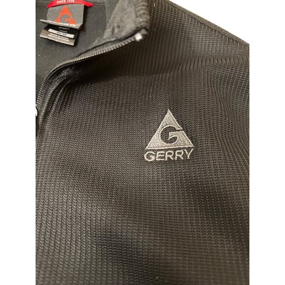 Gerry Mens Full-Zip Gray Waffle-Knit Jacket With Side Pockets - Medium - Picture 3 of 5